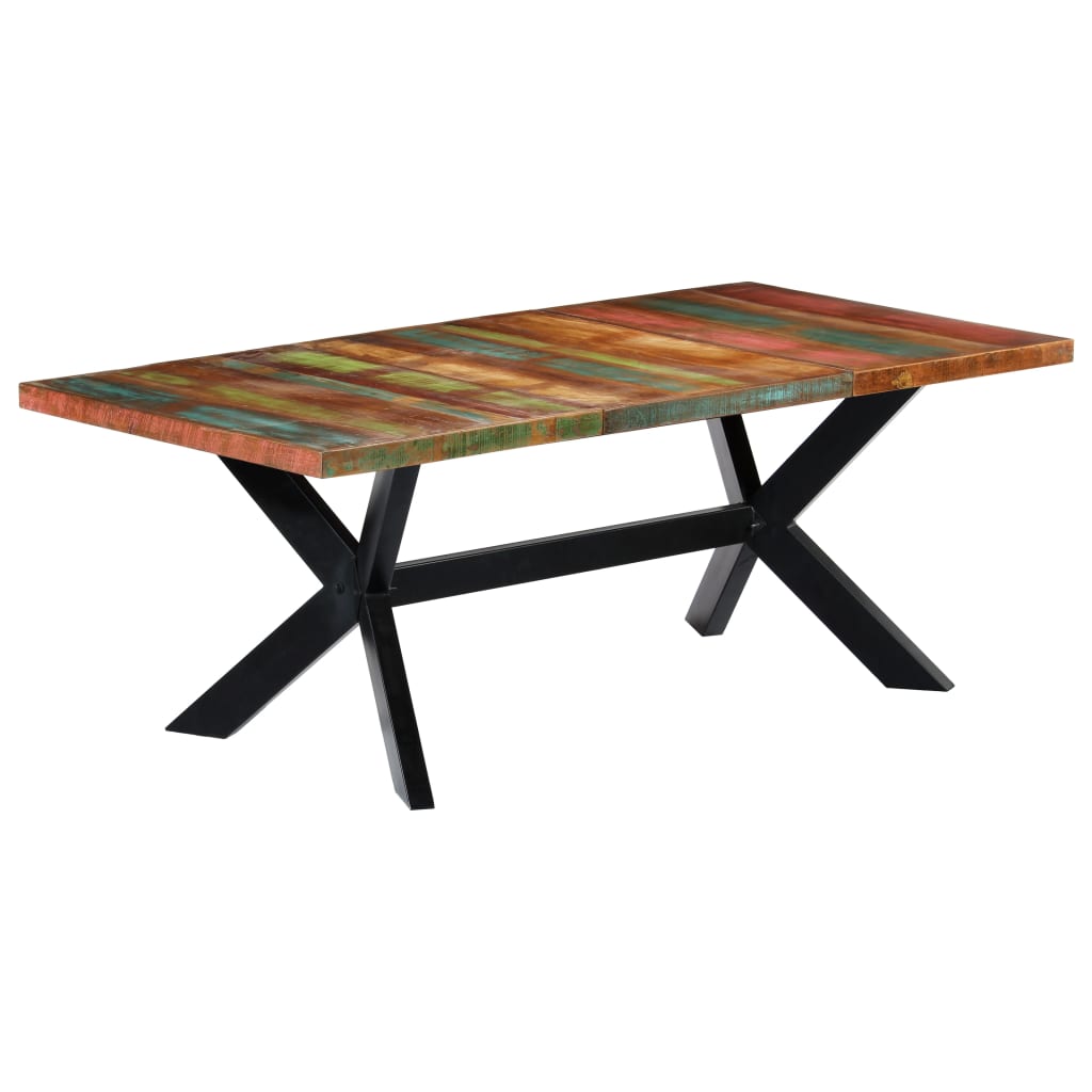 vidaXL Table à manger 200x100x75 cm Bois de récupération solide