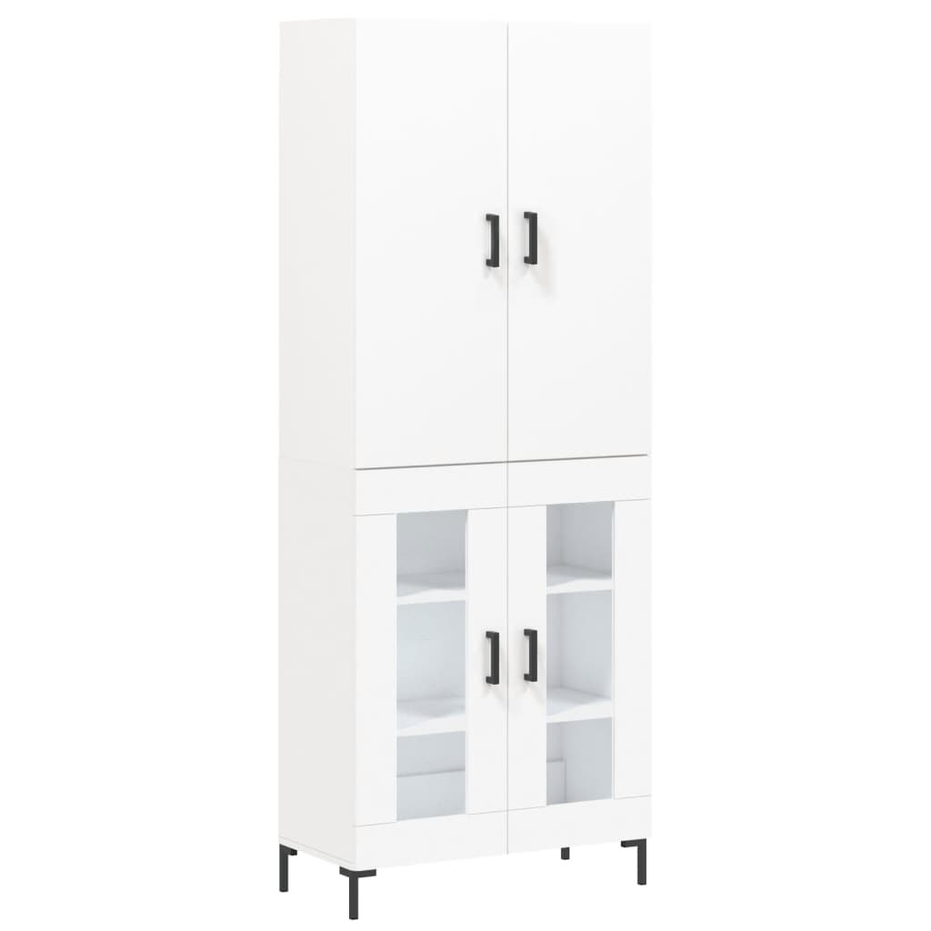 vidaXL Buffet haut Blanc 69,5x34x180 cm Bois d'ingénierie