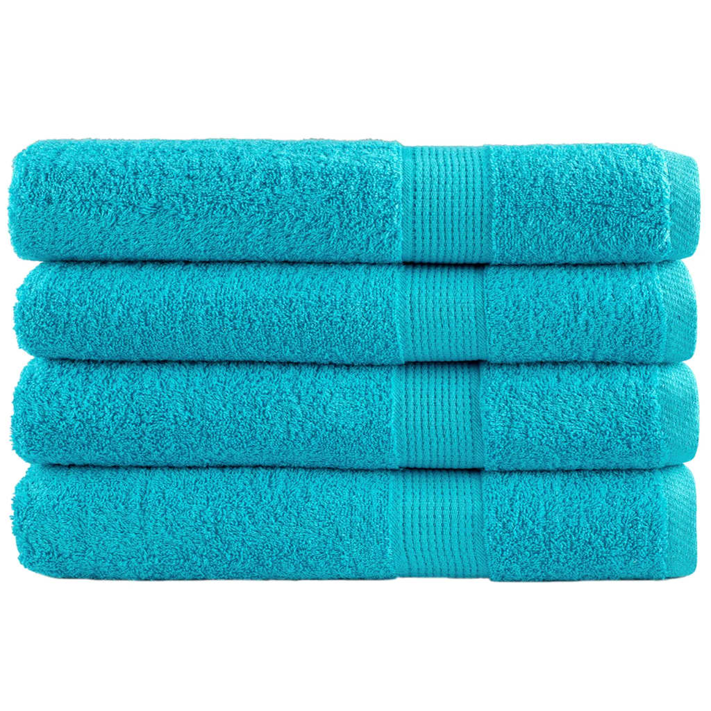 vidaXL Serviettes de qualité supérieure SOLUND 4 pcs turquoise