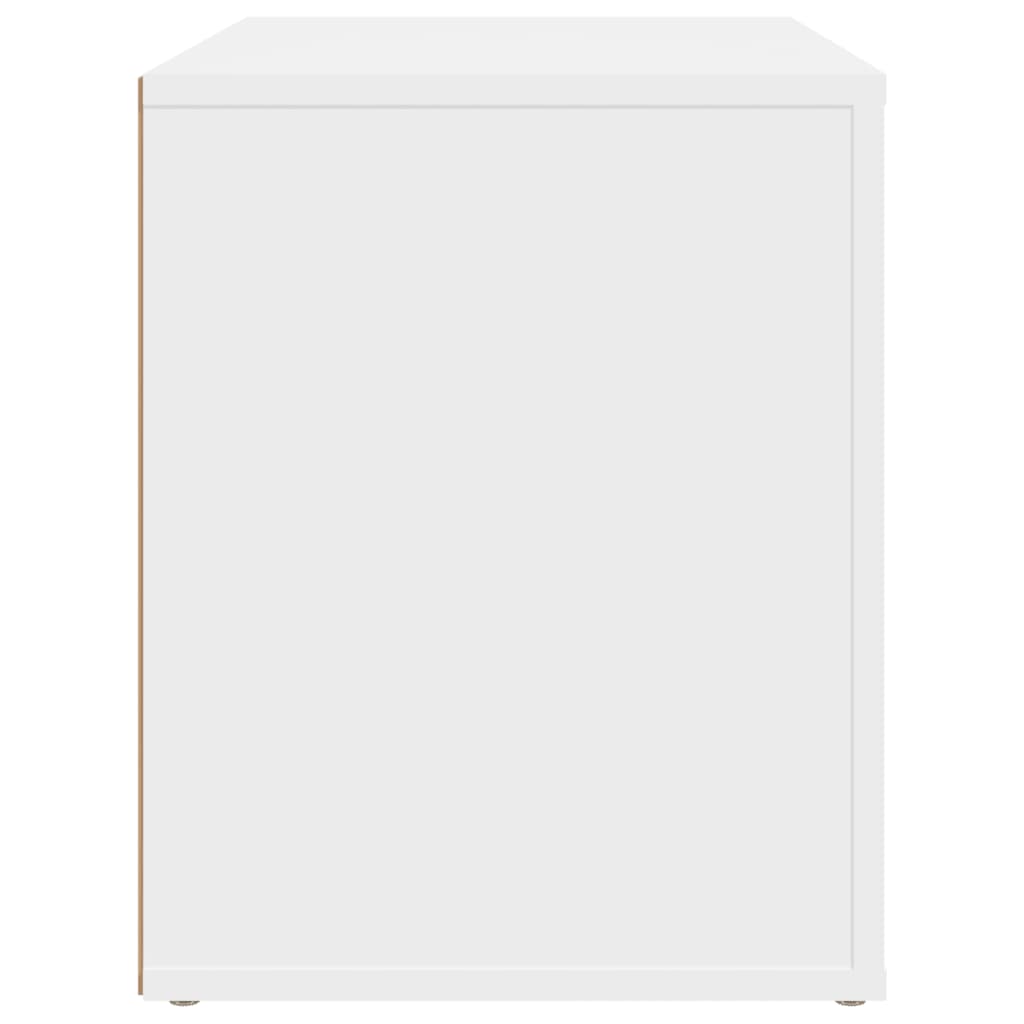 vidaXL Table de chevet Blanc 60x36x45 cm Bois d'ingénierie