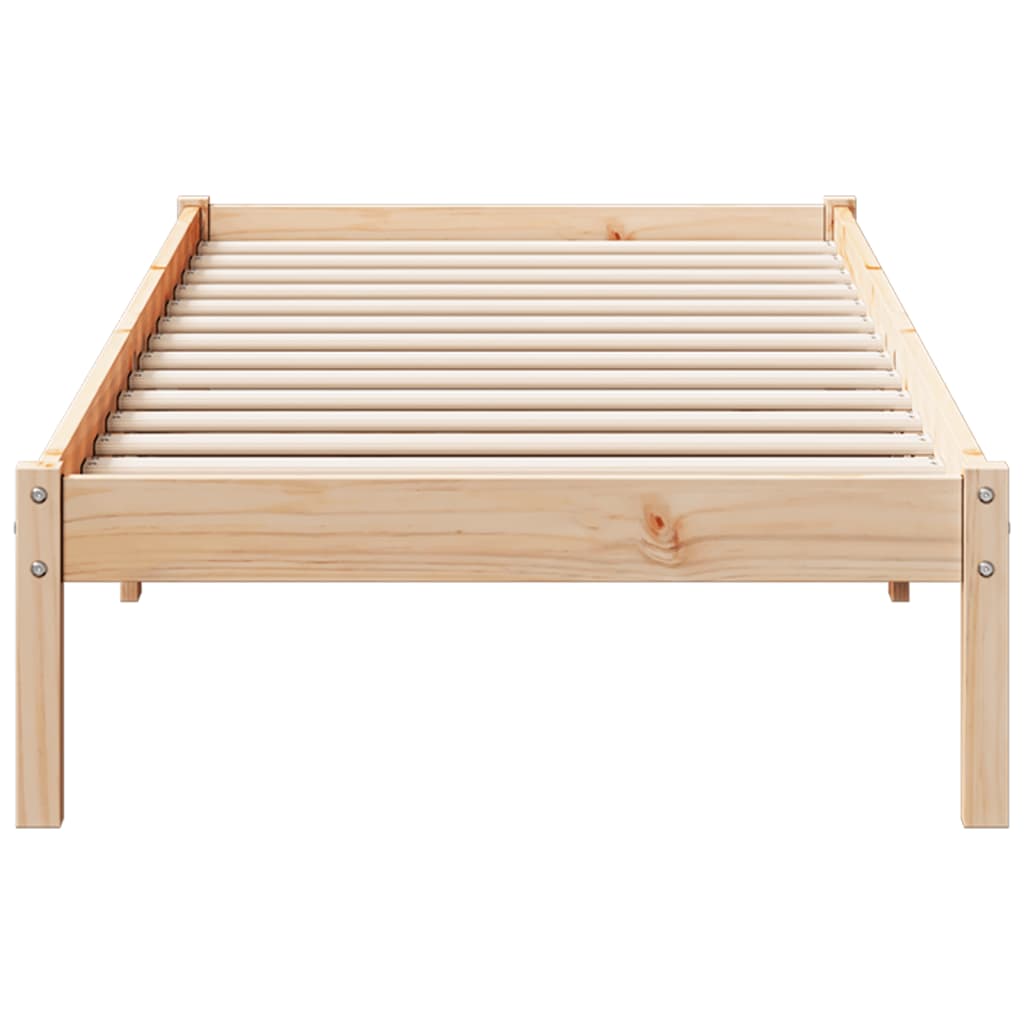 vidaXL Cadre de lit extra long sans matelas 80x210 cm bois massif pin