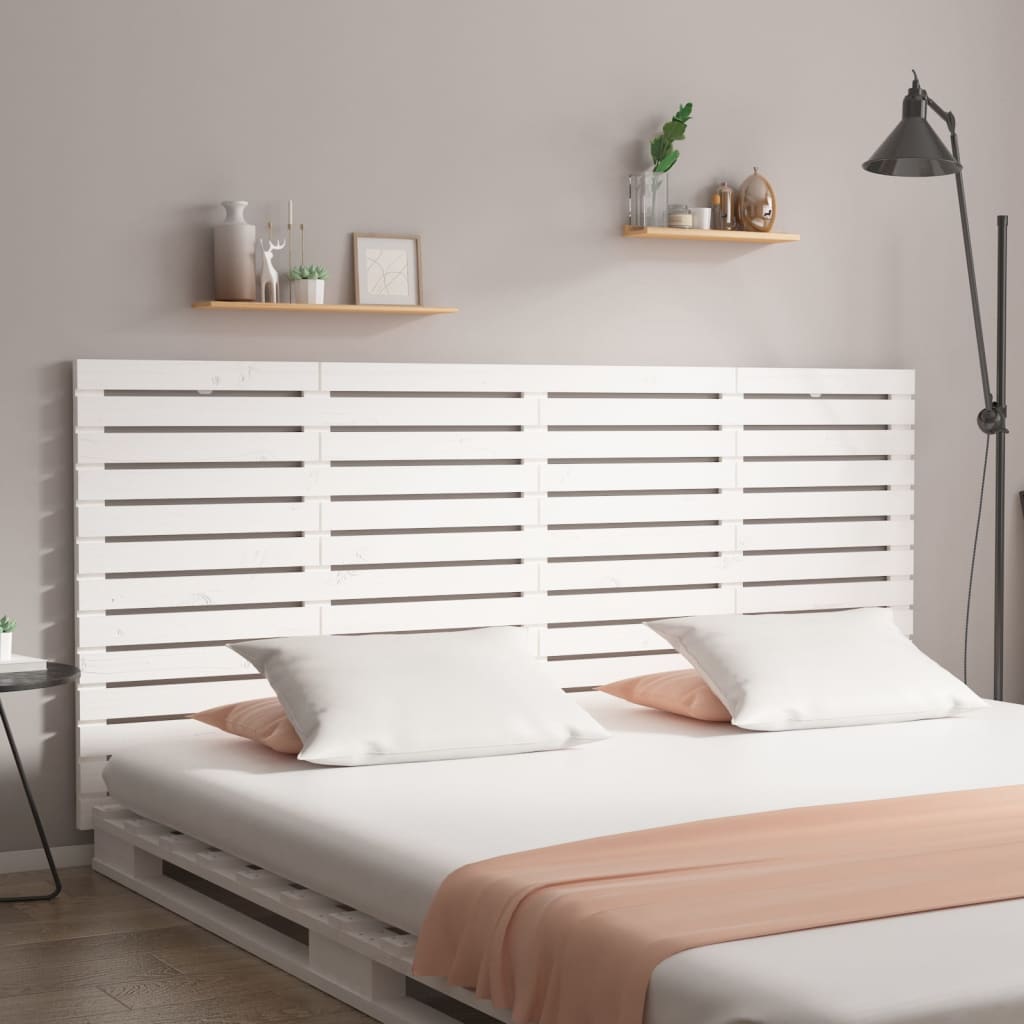 vidaXL Tête de lit murale Blanc 166x3x91,5 cm Bois massif de pin