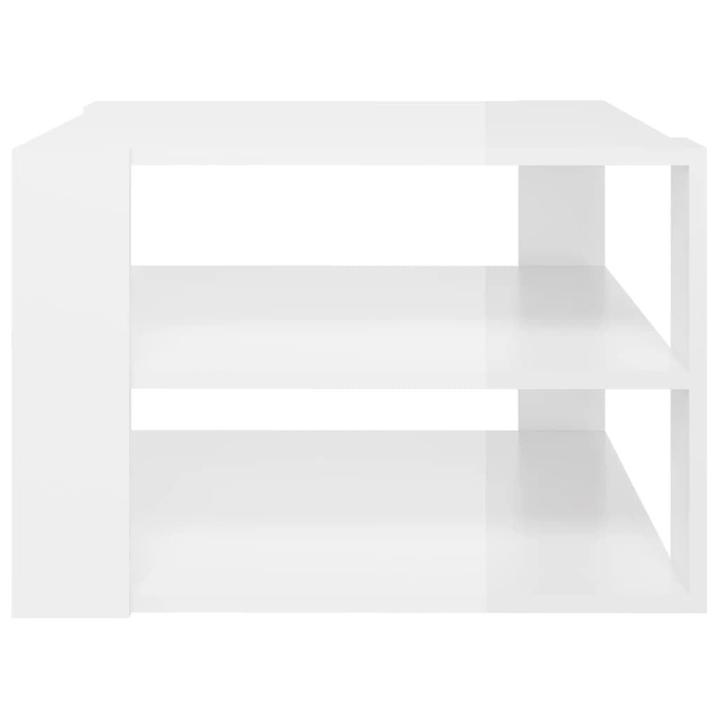 vidaXL Table basse blanc brillant 60x60x40 cm bois d'ingénierie
