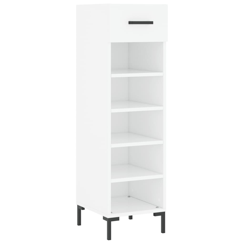 vidaXL Armoire à chaussures blanc 30x35x105 cm bois d'ingénierie