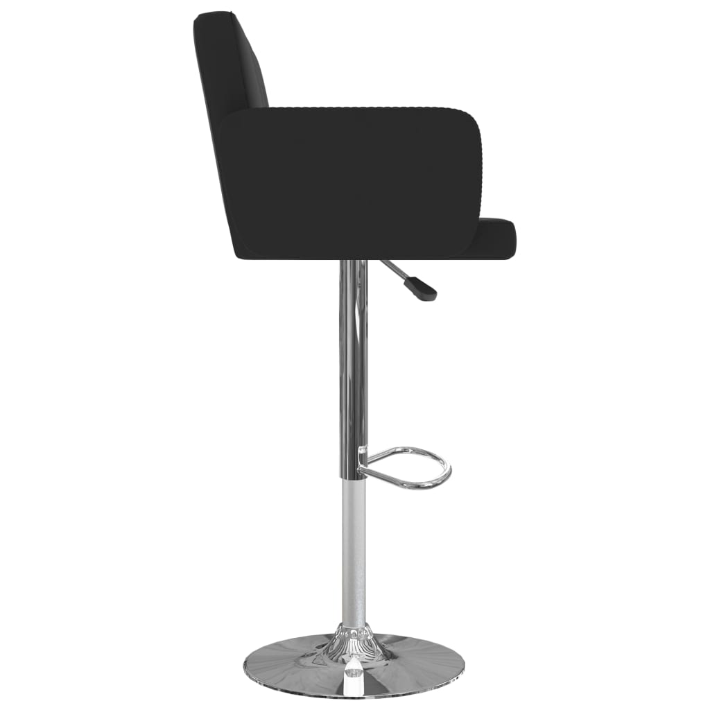 vidaXL Tabourets de bar lot de 2 noir similicuir