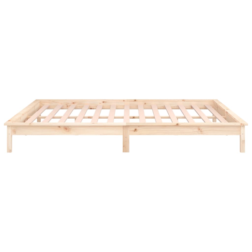 vidaXL Cadre de lit à LED sans matelas 120x200 cm bois massif