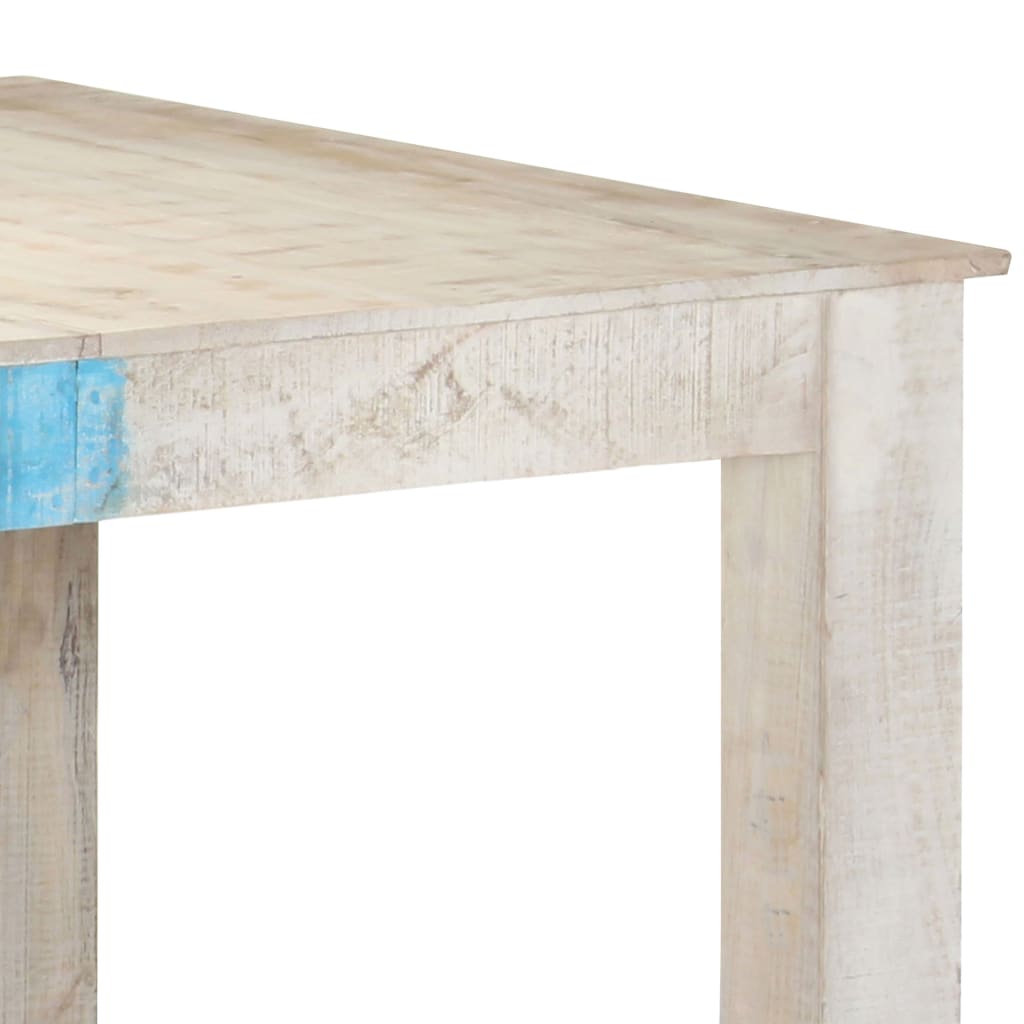 vidaXL Table à manger blanc 180x90x76 cm Bois de manguier massif