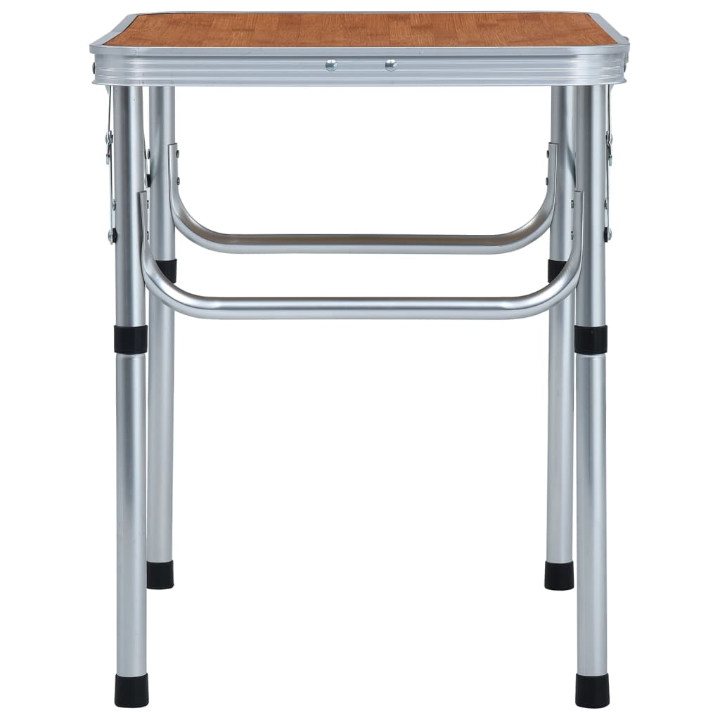 vidaXL Table pliable de camping Aluminium 60x45 cm