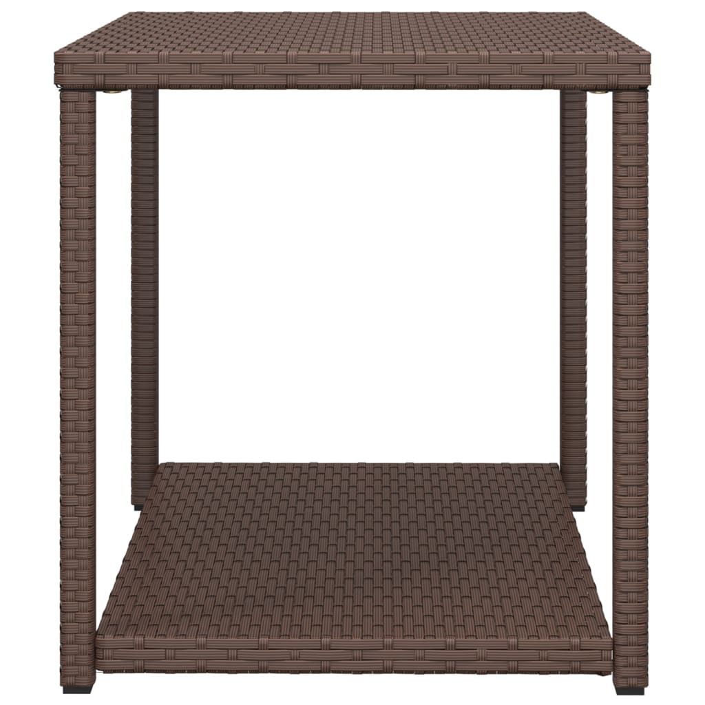 vidaXL Table d'appoint marron 55x45x49 cm résine tressée