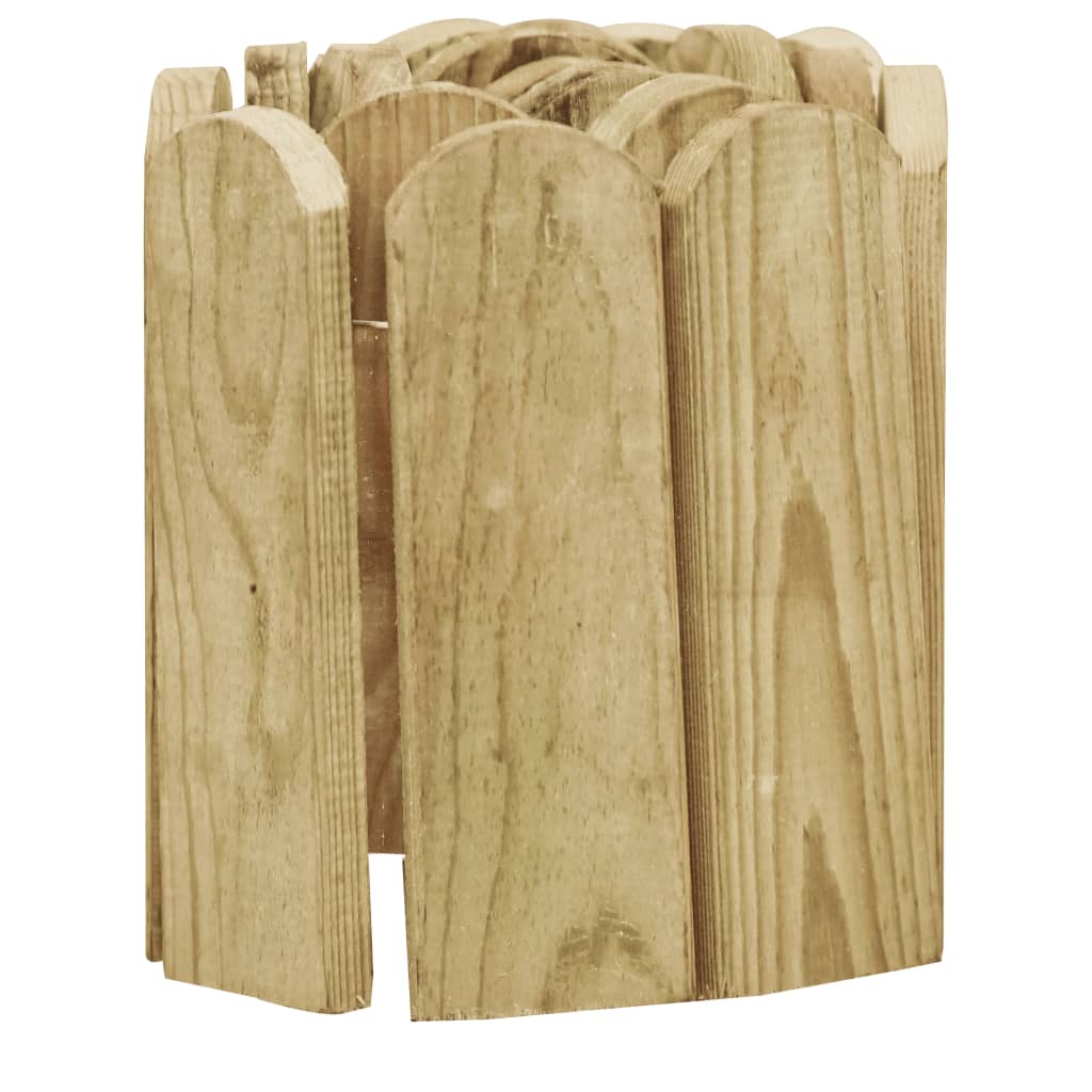 vidaXL Rouleau de bordure Vert 120 cm Bois de pin imprégné