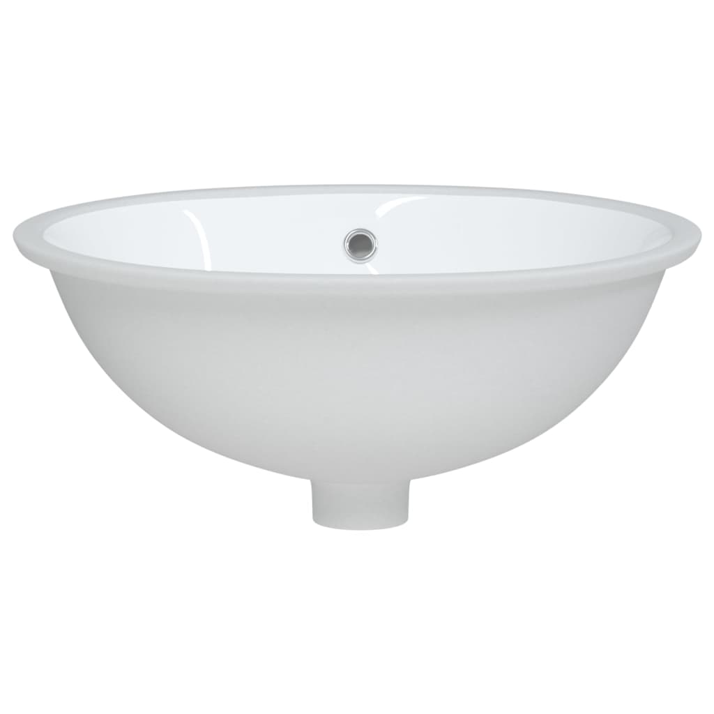 vidaXL Évier de salle de bain blanc 49x40,5x21 cm ovale céramique