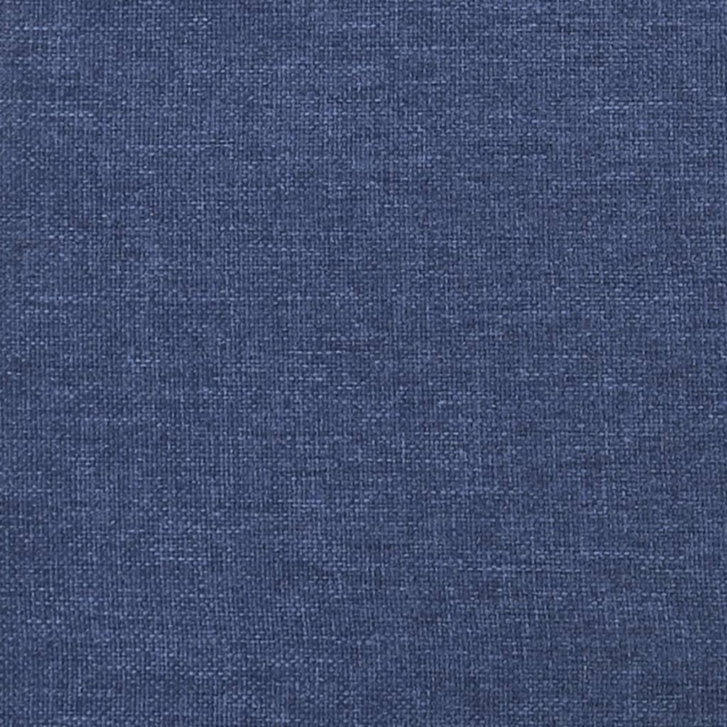 vidaXL Cadre de lit bleu 120x190 cm tissu