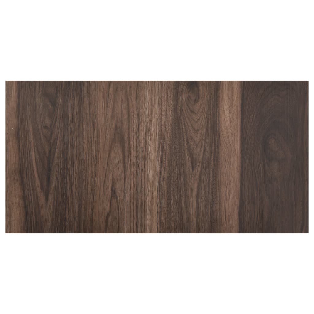 vidaXL Dalles de plancher autoadhésives 55pcs PVC 5,11 m² marron foncé