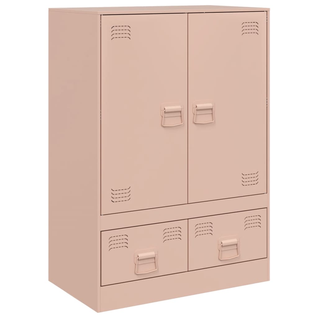 vidaXL Buffet haut rose 67x39x95 cm acier