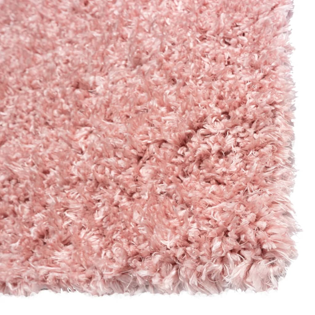 vidaXL Tapis shaggy à poils hauts Rose 160x230 cm 50 mm