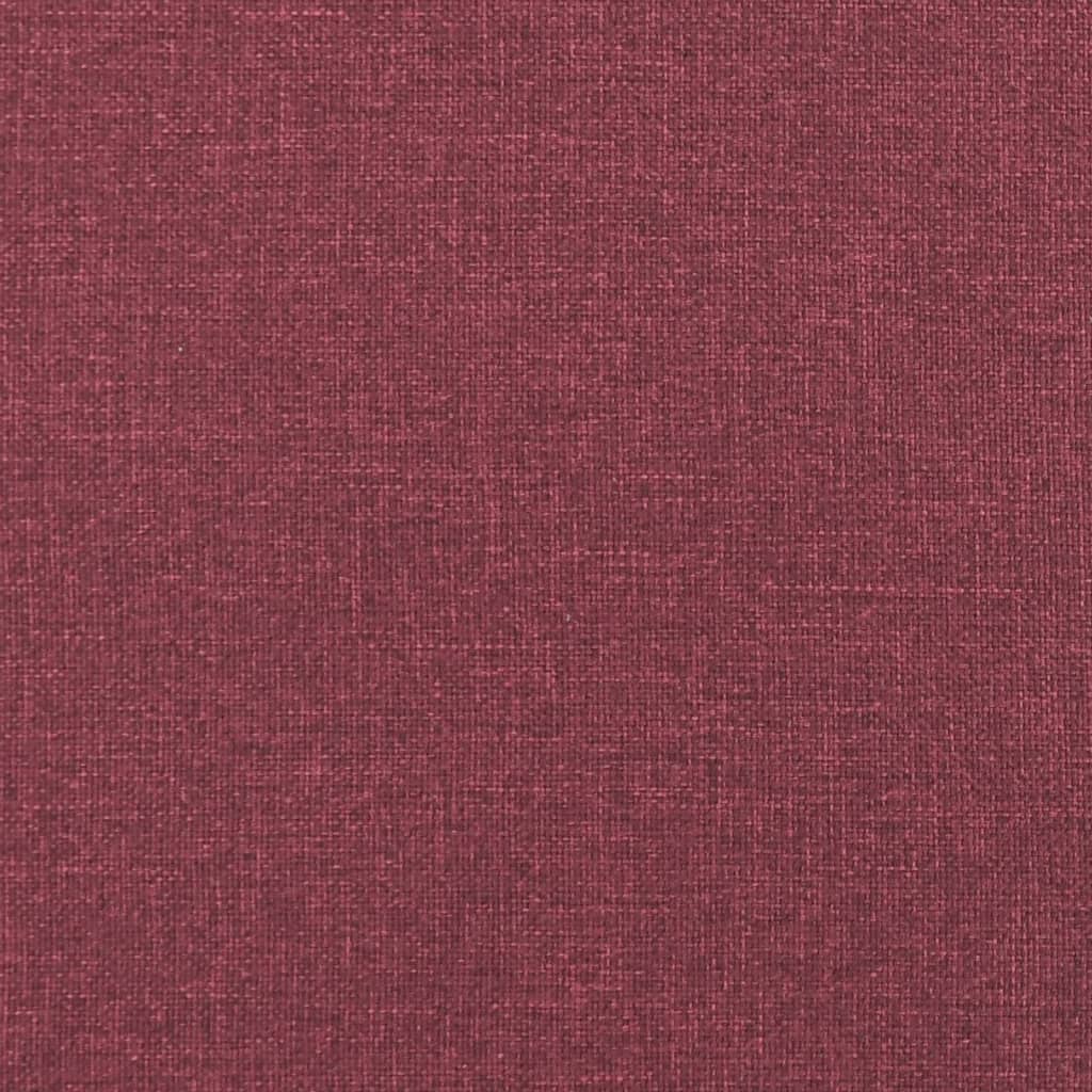 vidaXL Ensemble de canapés 2 pcs avec coussins Rouge bordeaux Tissu