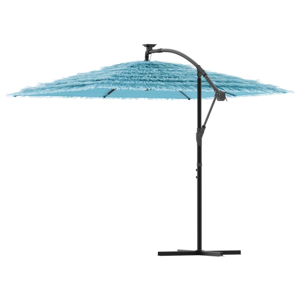 vidaXL Parasol de jardin avec mât en acier bleu 246x246x230 cm