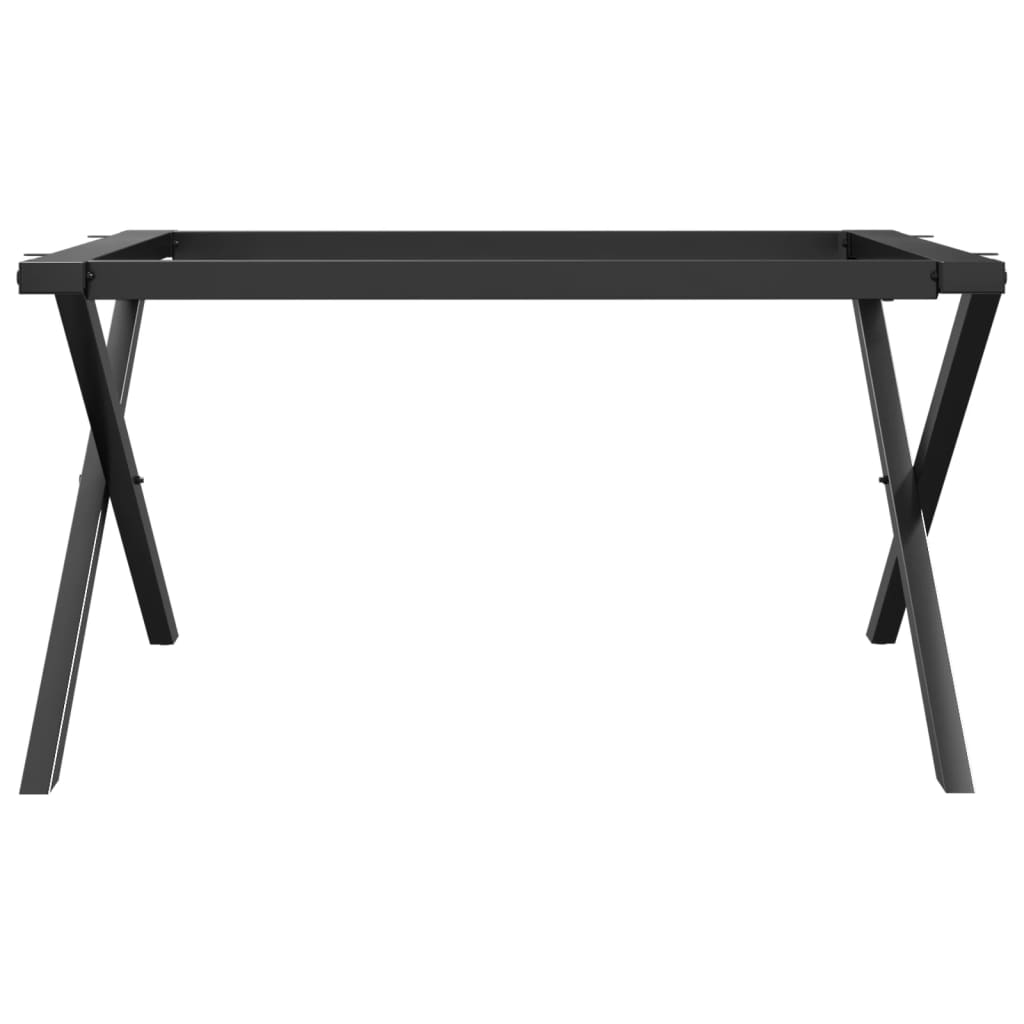 vidaXL Pieds de table basse cadre en X 80x70x43 cm fonte