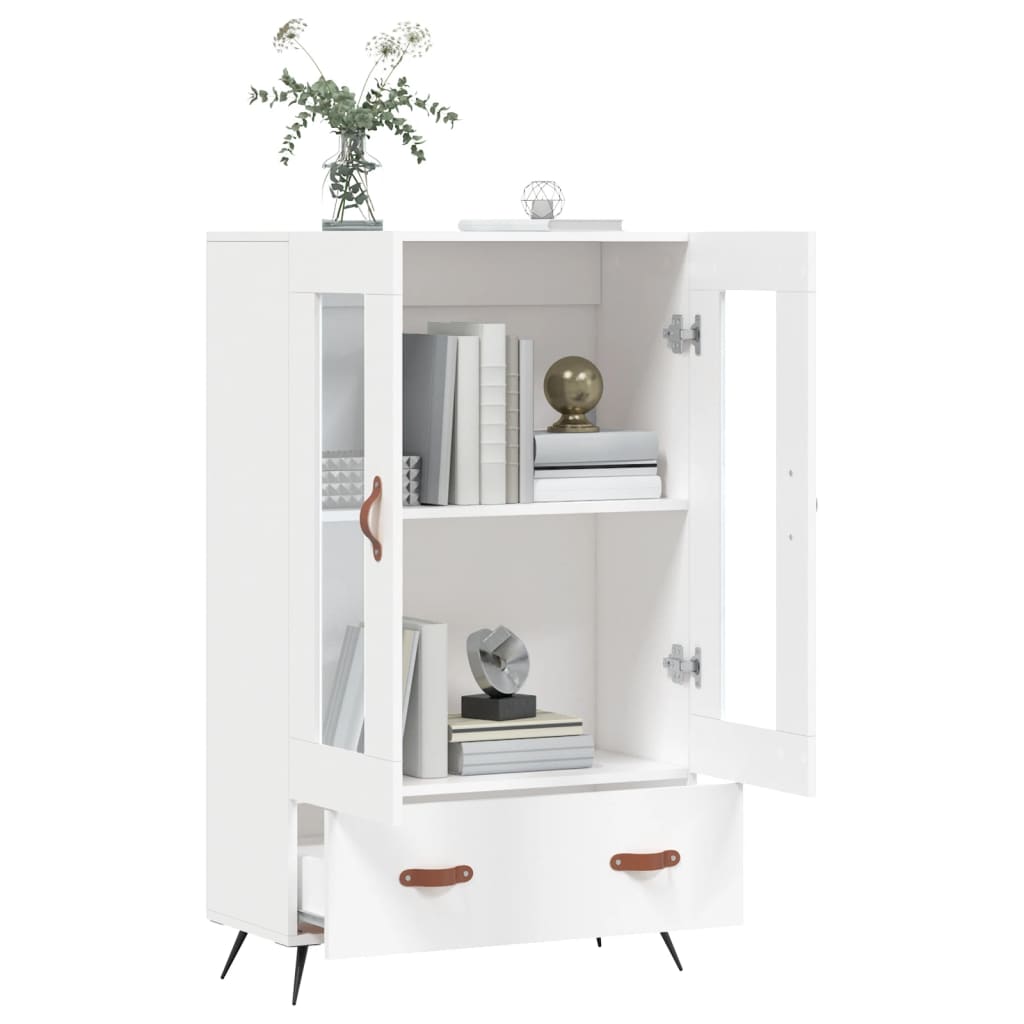 vidaXL Buffet haut blanc 69,5x31x115 cm bois d'ingénierie