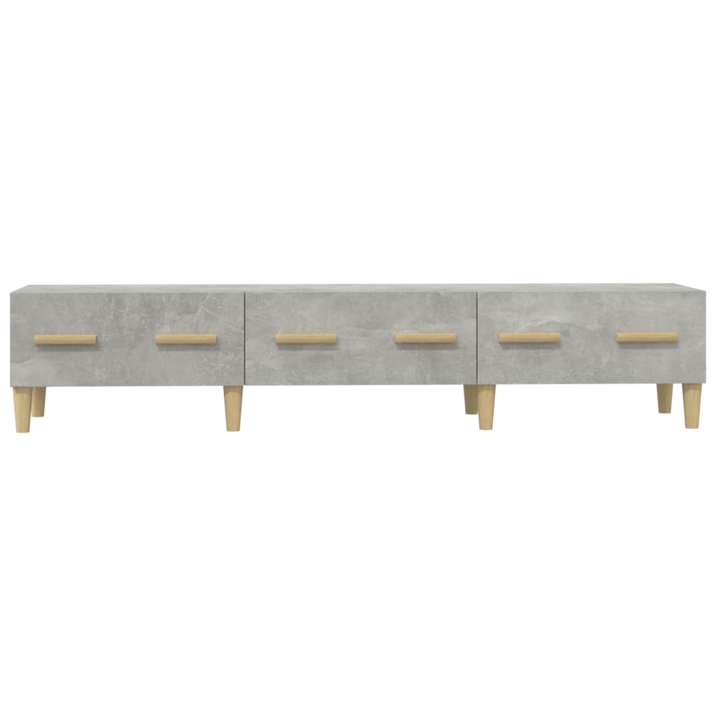 vidaXL Meuble TV Gris béton 150x34,5x30 cm Bois d'ingénierie