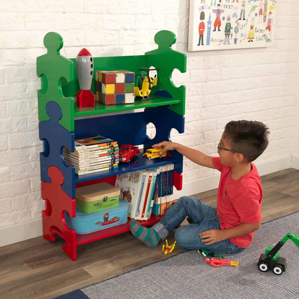KidKraft Bibliothèque puzzle pour enfants 62,7 x 29,5 x 97,2 cm 14400