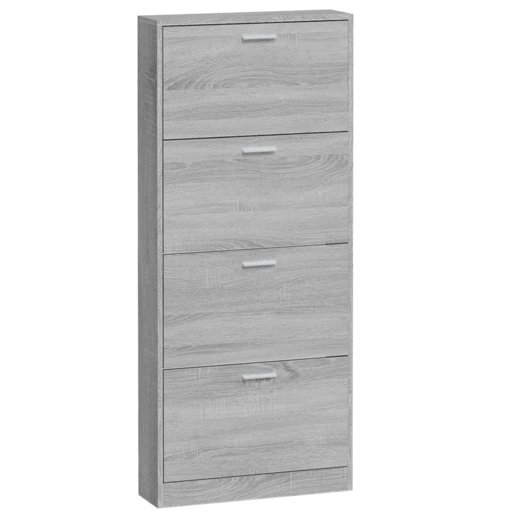 vidaXL Armoire à chaussures Sonoma gris 59x17x150 cm Bois d'ingénierie