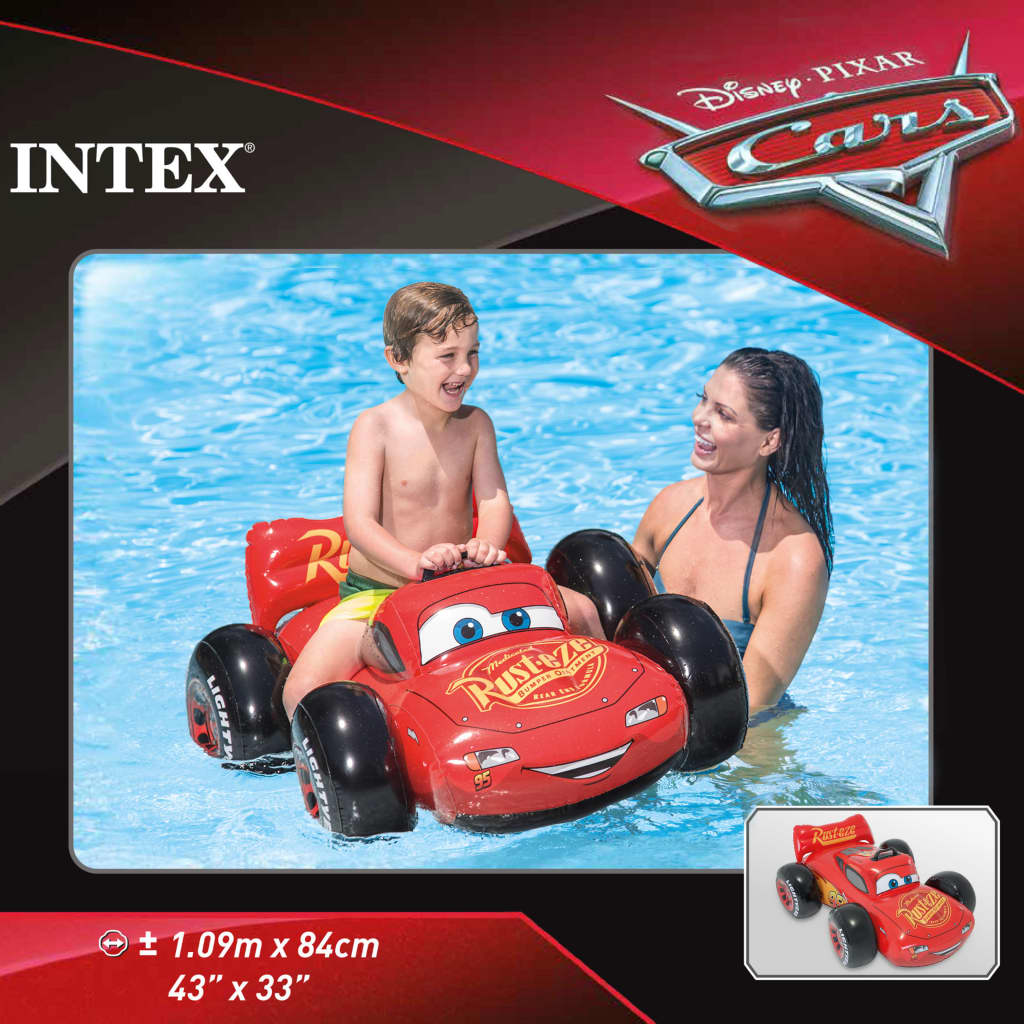 Intex Flotteur gonflable Cars Rouge 84x109x41 cm