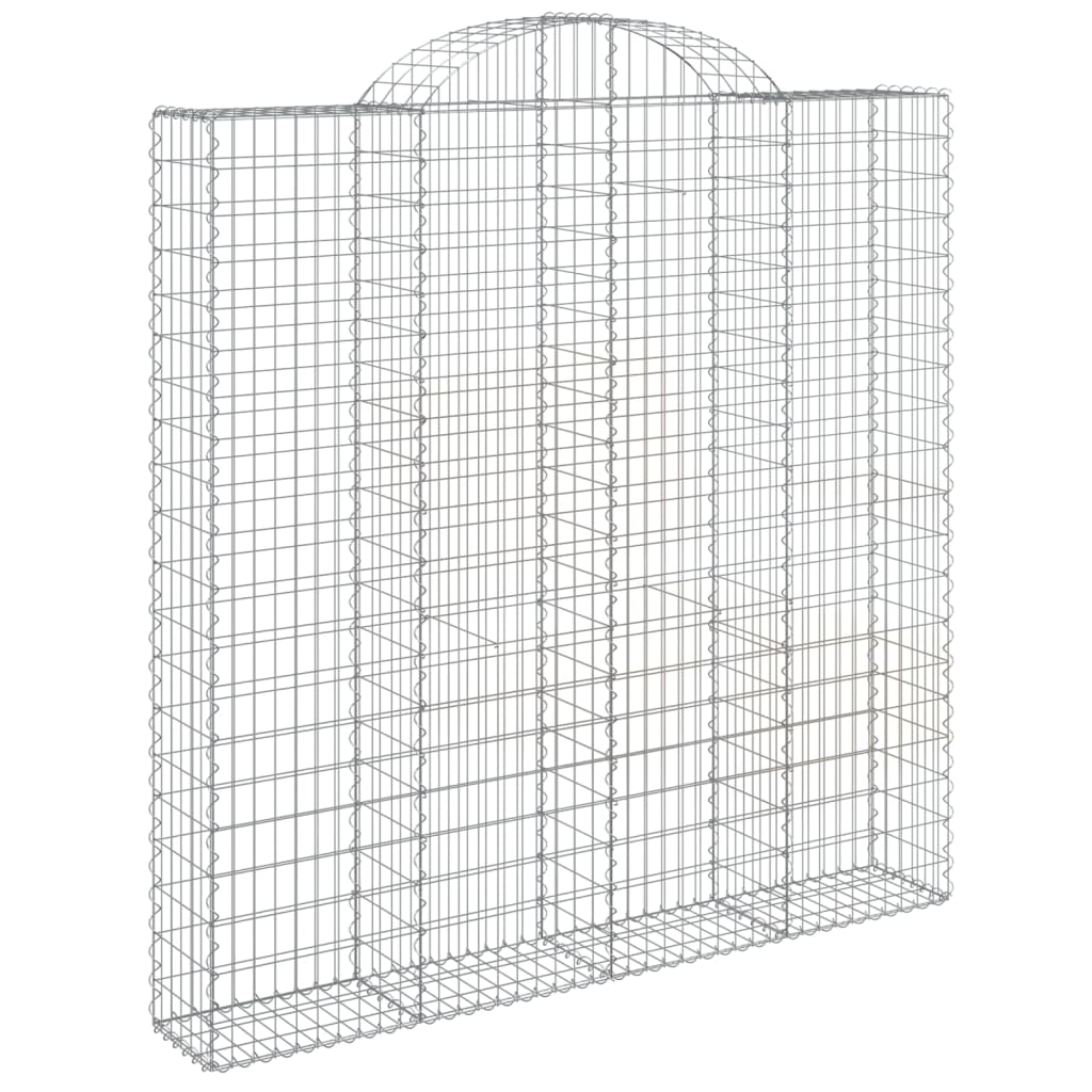 vidaXL Paniers à gabions arqués 5 pcs 200x30x200/220 cm fer galvanisé