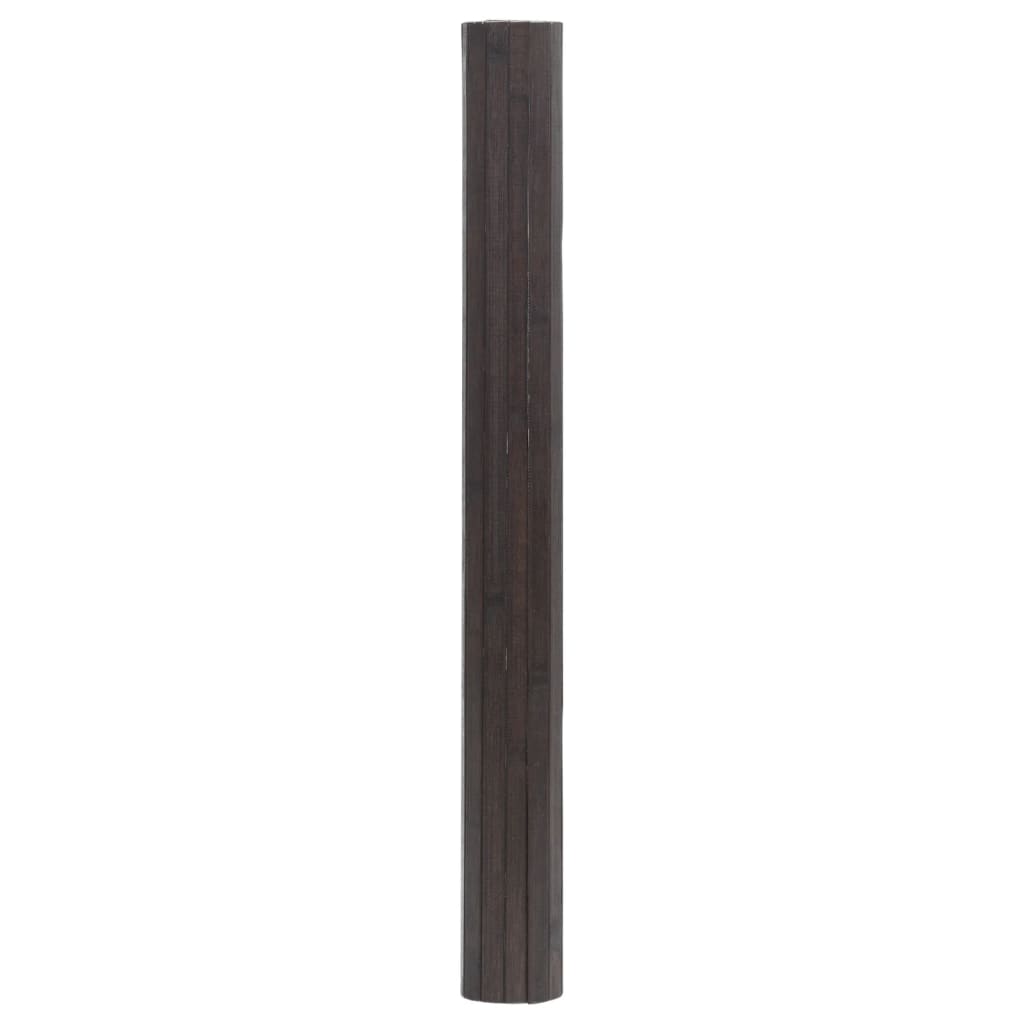 vidaXL Tapis rectangulaire marron foncé 70x200 cm bambou
