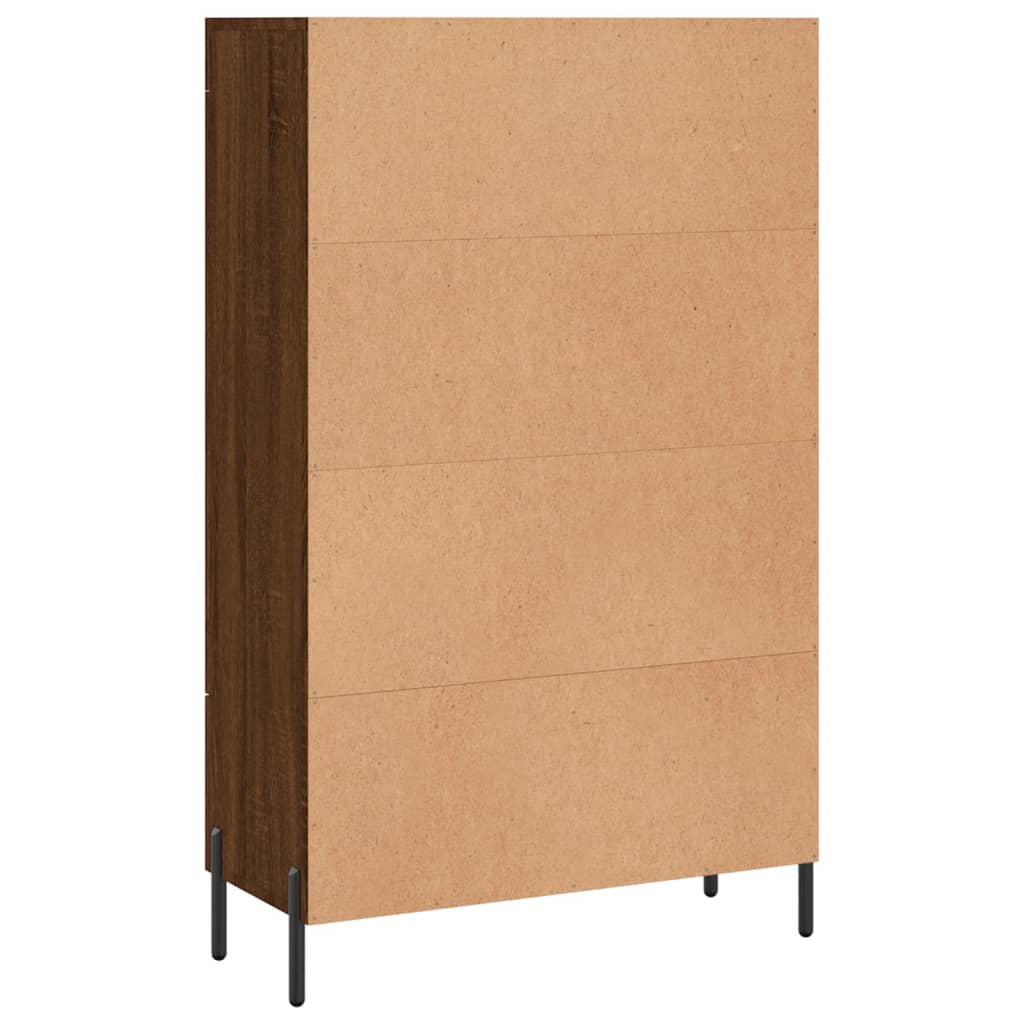 vidaXL Buffet haut chêne marron 69,5x31x115 cm bois d'ingénierie