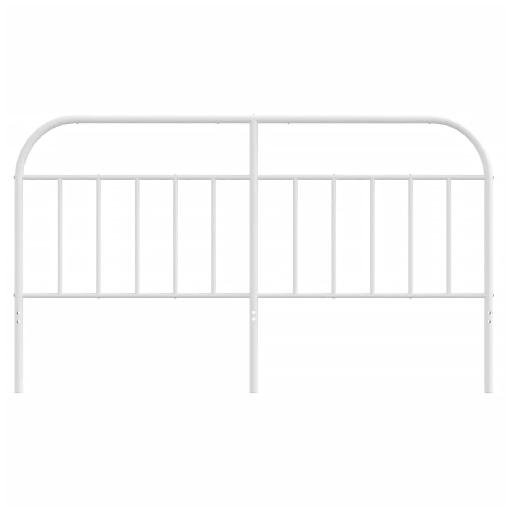 vidaXL Tête de lit métal blanc 160 cm