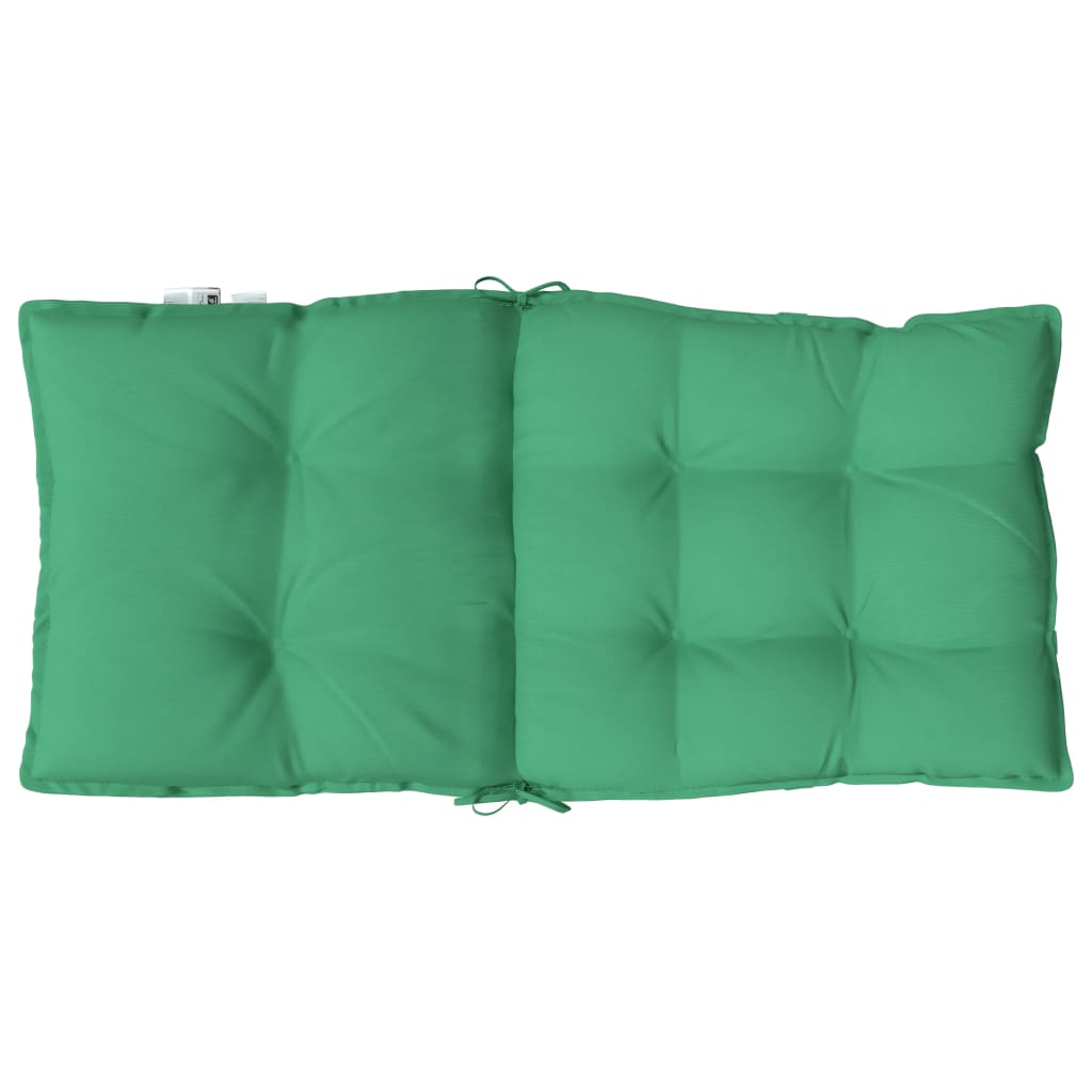 vidaXL Coussins de chaise à dossier bas lot de 6 vert tissu oxford