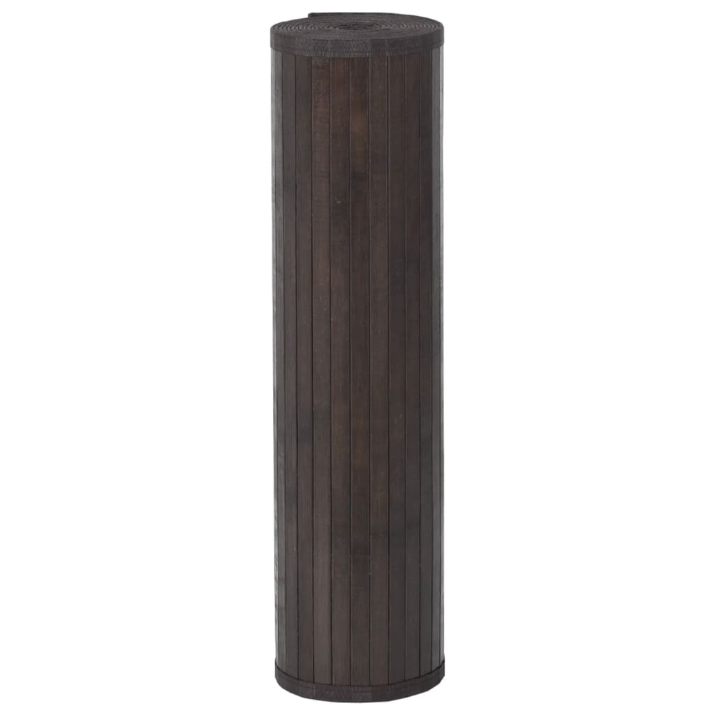 vidaXL Tapis rectangulaire marron foncé 70x100 cm bambou