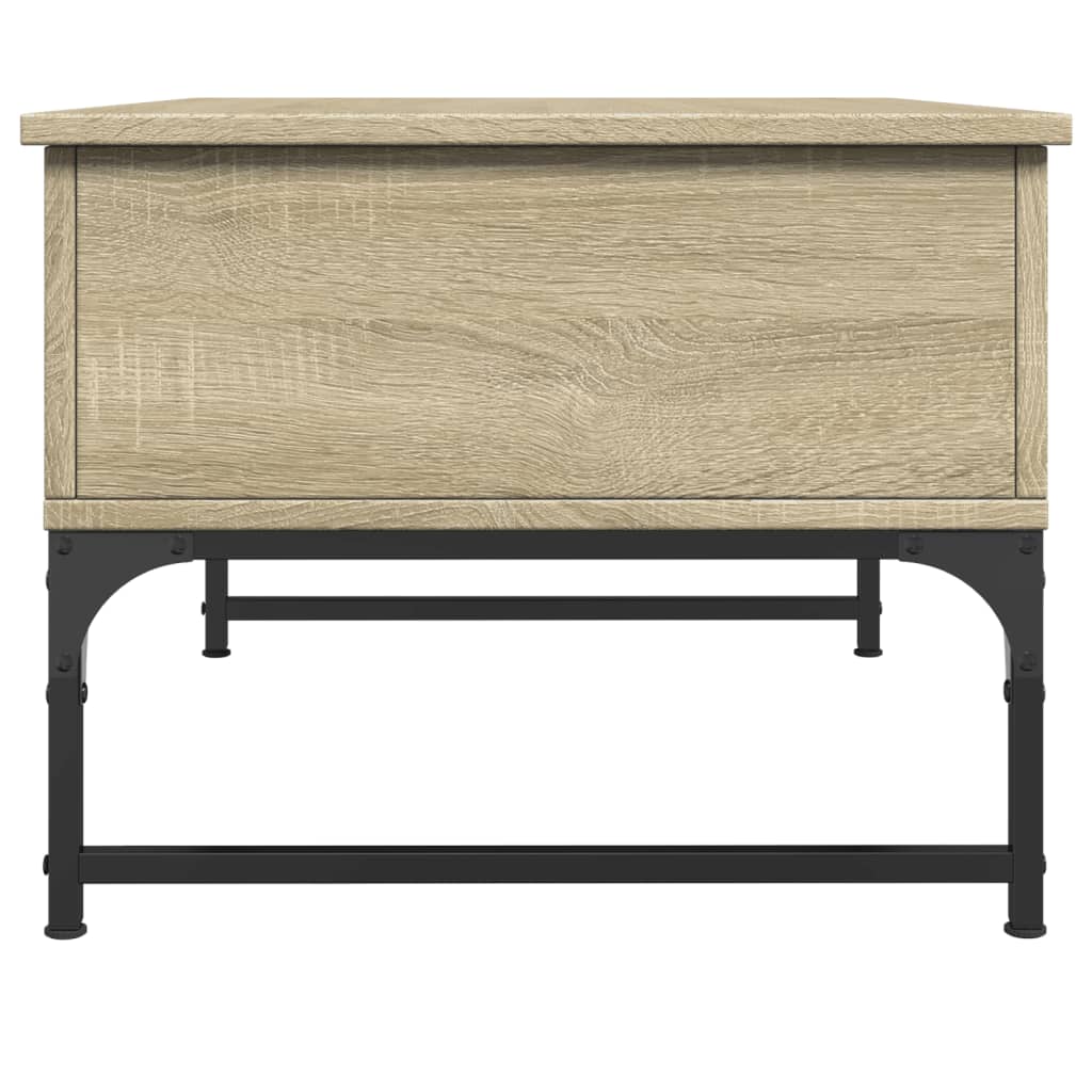 vidaXL Table basse chêne sonoma 70x50x40 cm bois d'ingénierie et métal