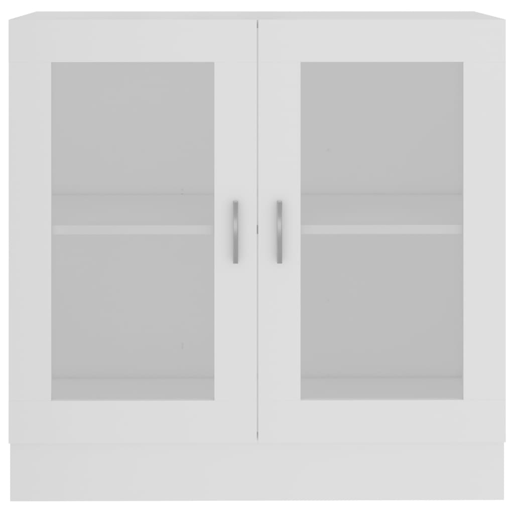 vidaXL Armoire à vitrine Blanc 82,5x30,5x80 cm Bois d'ingénierie
