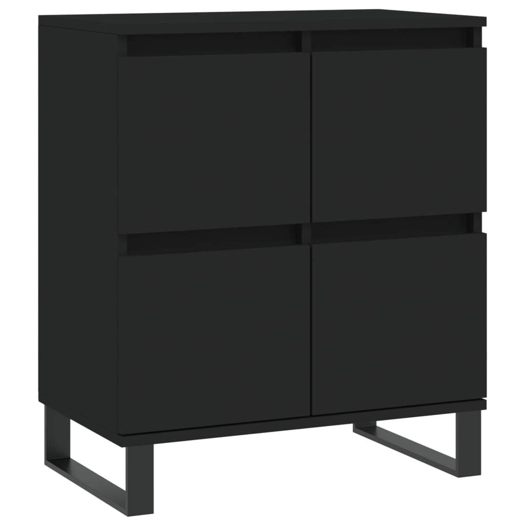 vidaXL Buffets 3 pcs noir bois d'ingénierie