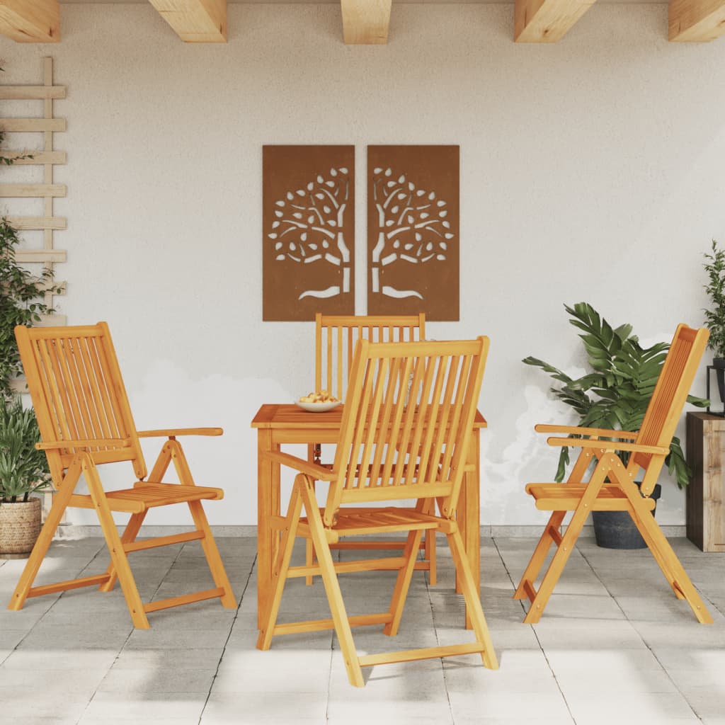 vidaXL Ensemble à manger de jardin 5 pcs Bois d'acacia solide