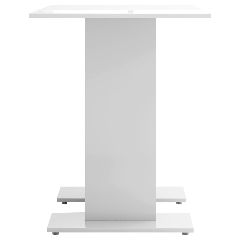 vidaXL Table à dîner Blanc brillant 110x60x75 cm Bois d'ingénierie