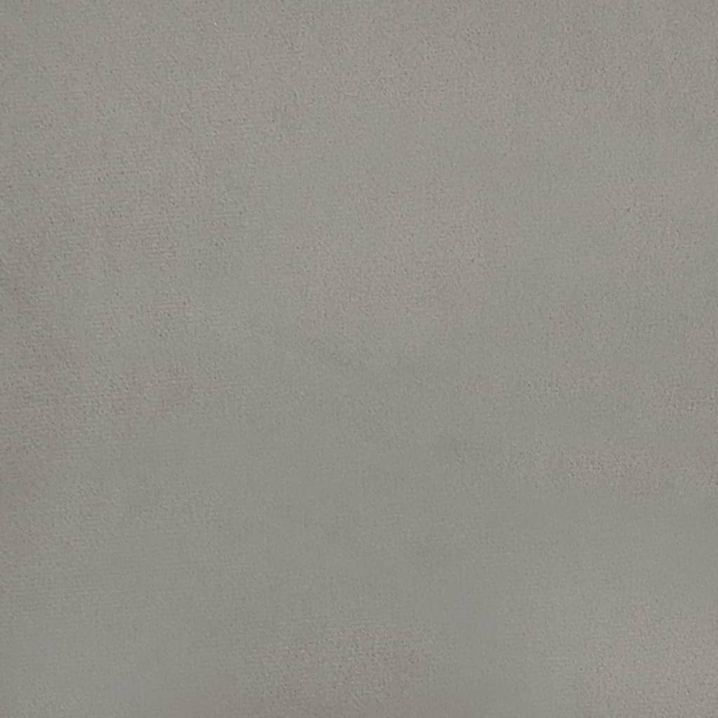 vidaXL Têtes de lit 4 pcs Gris clair 80x5x78/88 cm Velours