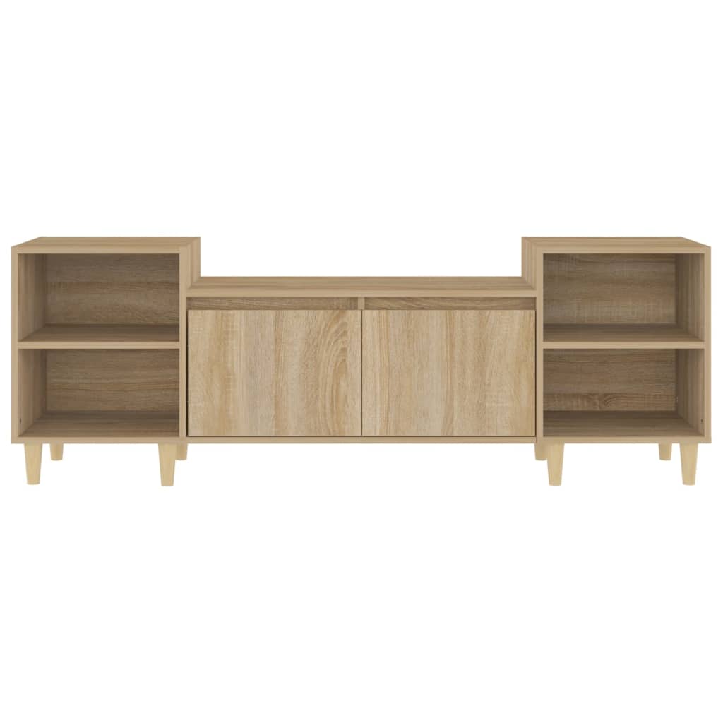 vidaXL Meuble TV Chêne sonoma 160x35x55 cm Bois d'ingénierie