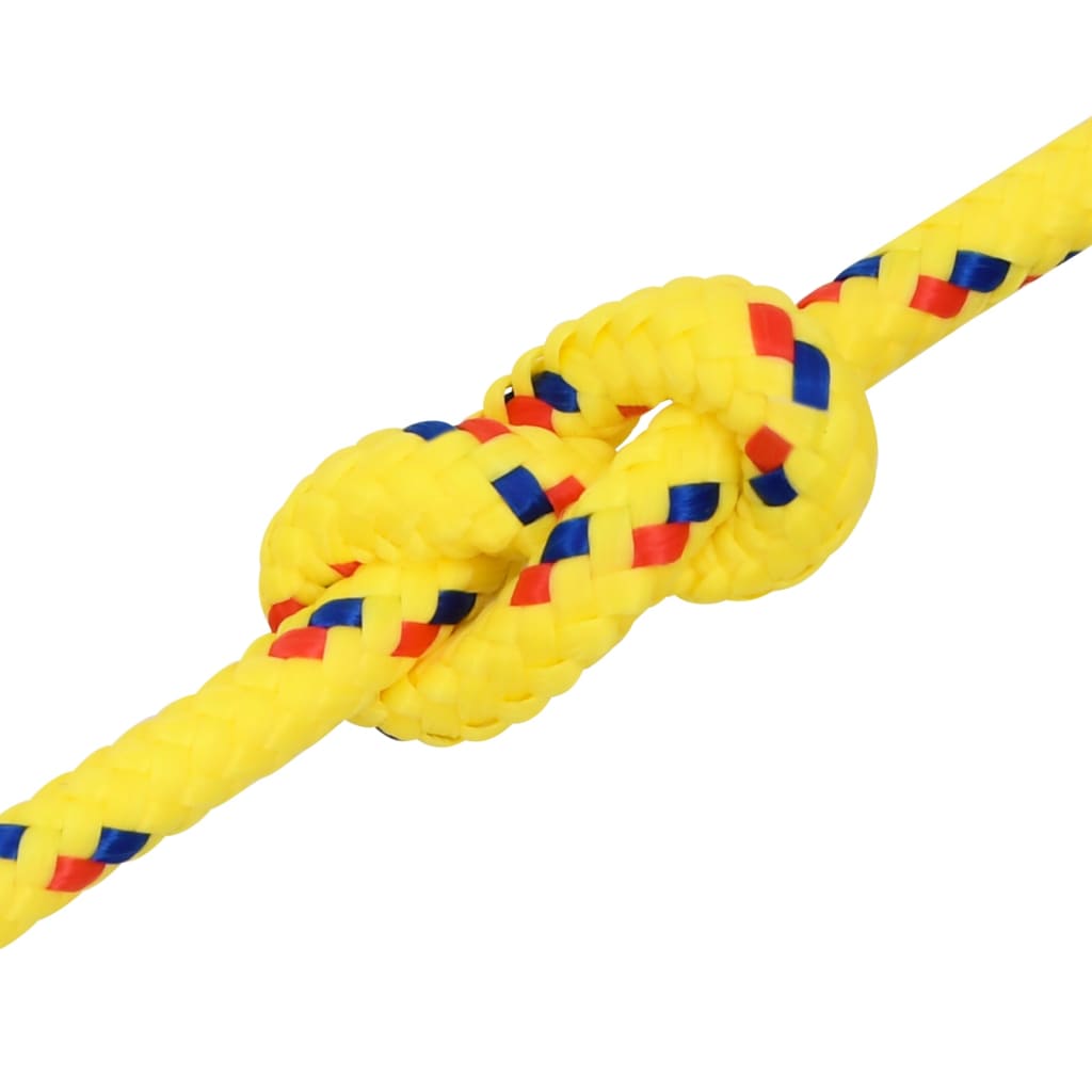 vidaXL Corde de bateau Jaune 6 mm 100 m Polypropylène