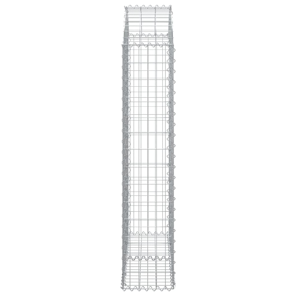 vidaXL Panier de gabions arqué 100x30x140/160 cm Fer galvanisé