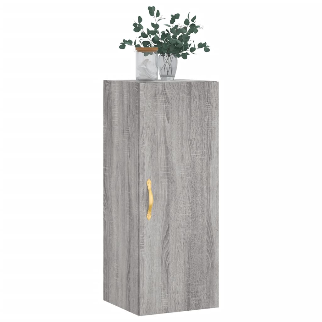 vidaXL Armoire murale sonoma gris 34,5x34x90 cm