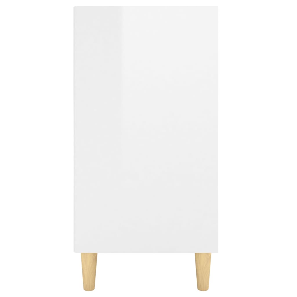 vidaXL Buffet blanc brillant 103,5x35x70 cm bois d'ingénierie