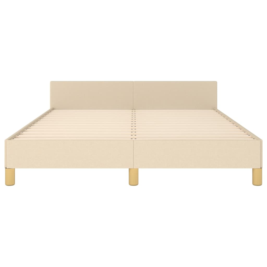 vidaXL Cadre de lit sans matelas crème 140x190 cm tissu