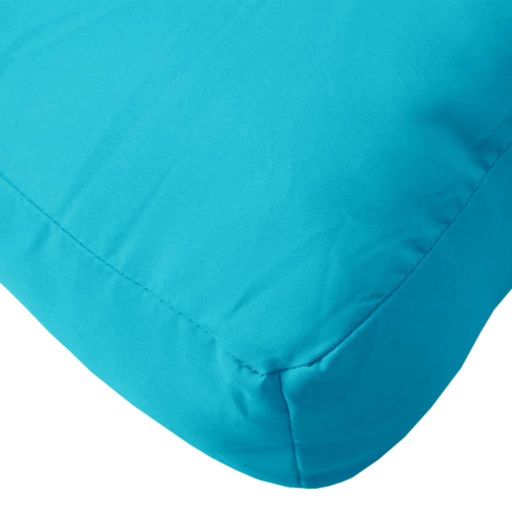 vidaXL Coussins de palette lot de 2 turquoise tissu