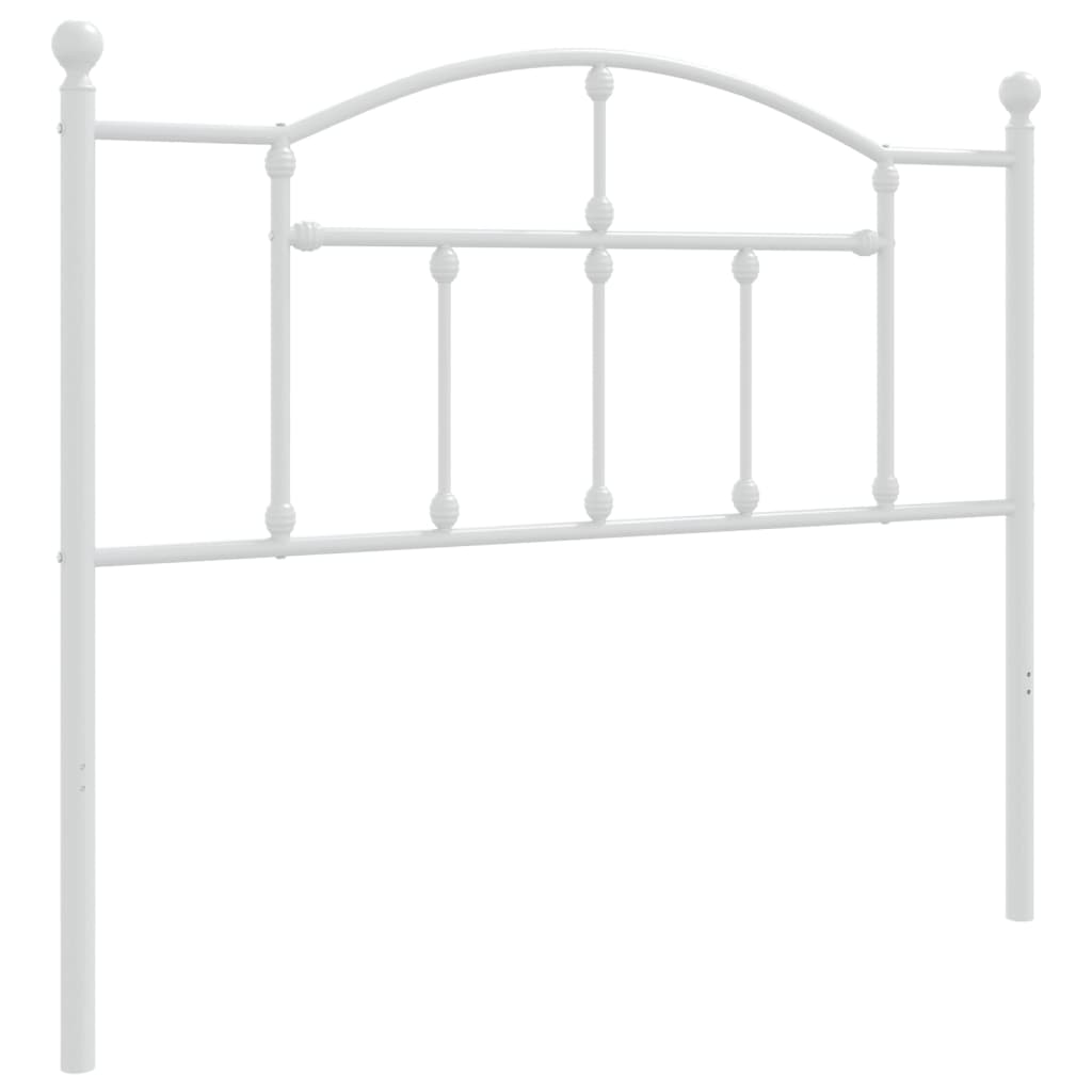 vidaXL Tête de lit métal blanc 100 cm