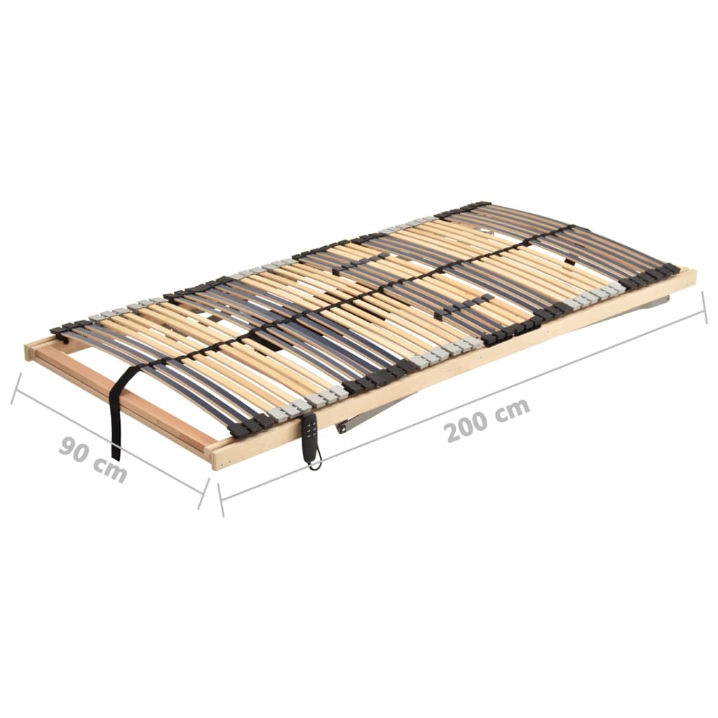 vidaXL Sommier à lattes électrique sans matelas avec 7 zones 90x200 cm